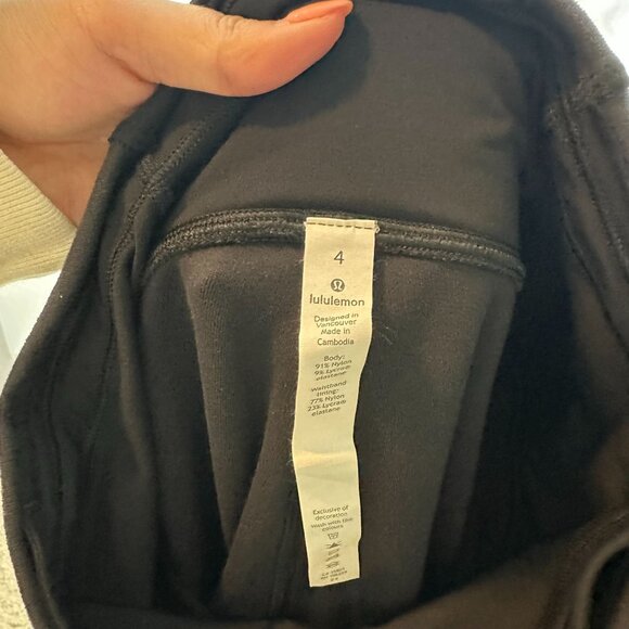 Lululemon Ready to Rulu Leggings 4 Black High Rise 28" Athletic Activewear Stret - Picture 9 of 10